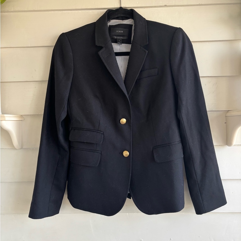 J. Crew SchoolBoy Black Blazer Jacket Women’s Size 2 - Picture 3 of 13